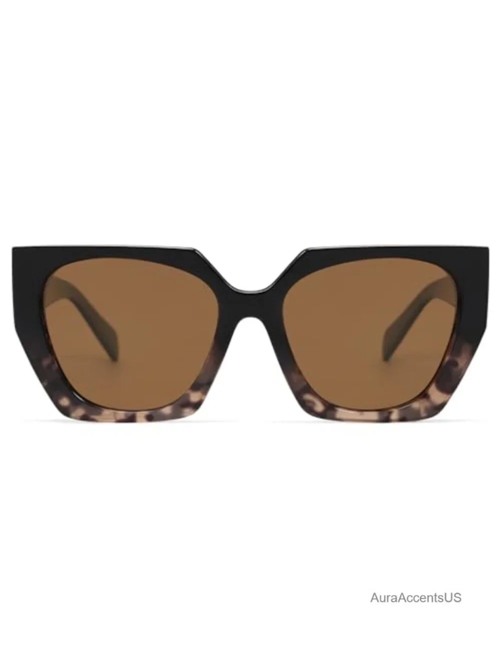 Oversized Polarized Square Cateye Sunglasses UV400 TAC Lens